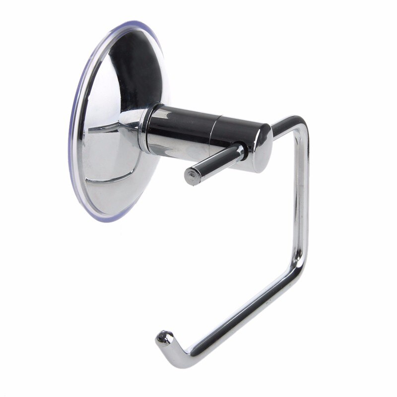 Stainless Steel Toilet Roll Tissue Paper Holder +Suction Cup Bathroom Tool