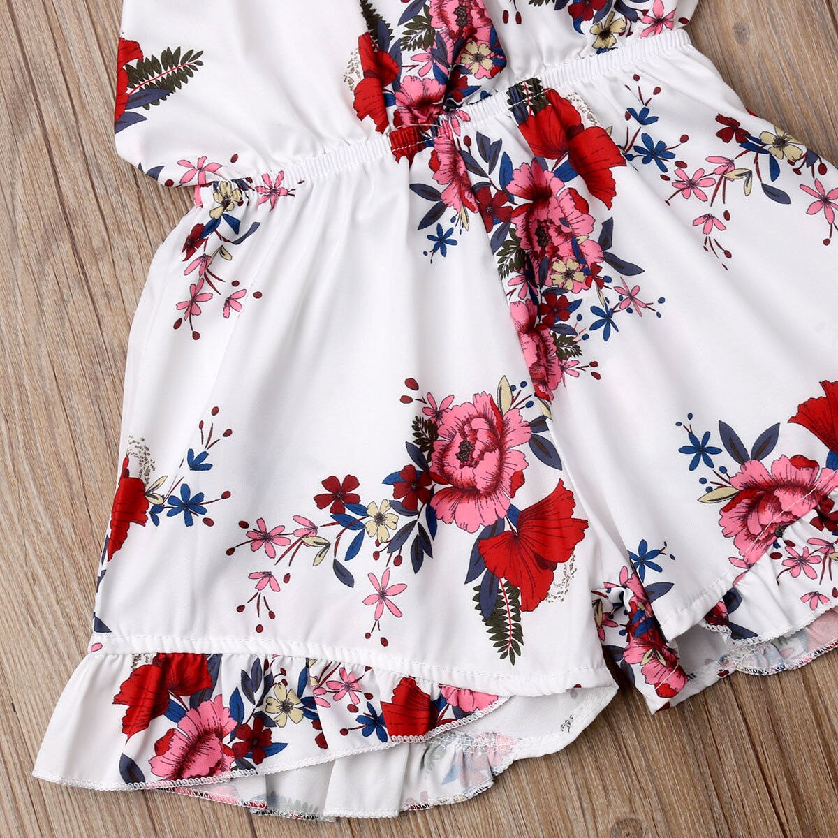 Bez rękawów własny krawat kwiat drukuj kombinezon dla dziewczyna maluch