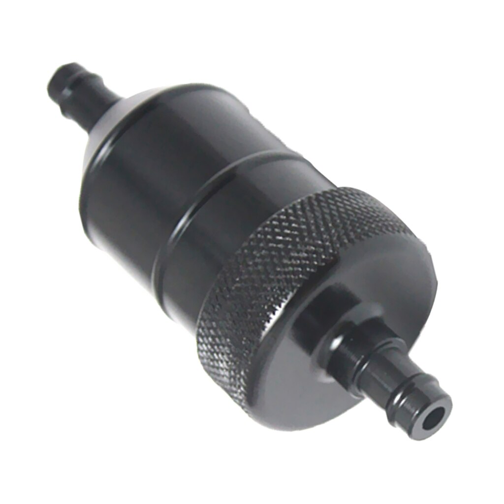 8mm 5/16' Aluminium Black ATV Inline Fuel Petrol Diesel Filter Universal aluminum inline fuel filter