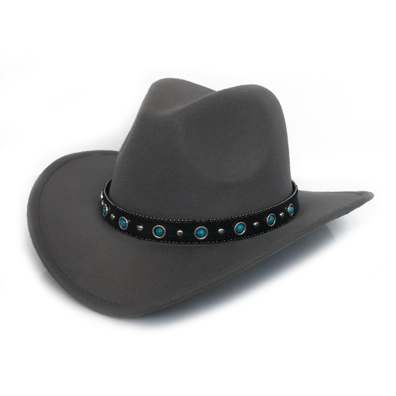 Summer Men Cowboy Hat Women Retro Vintage Turquoise Leather Strap Cowboy Cowgirl Caps Western Summer Sun Hat B87: 9