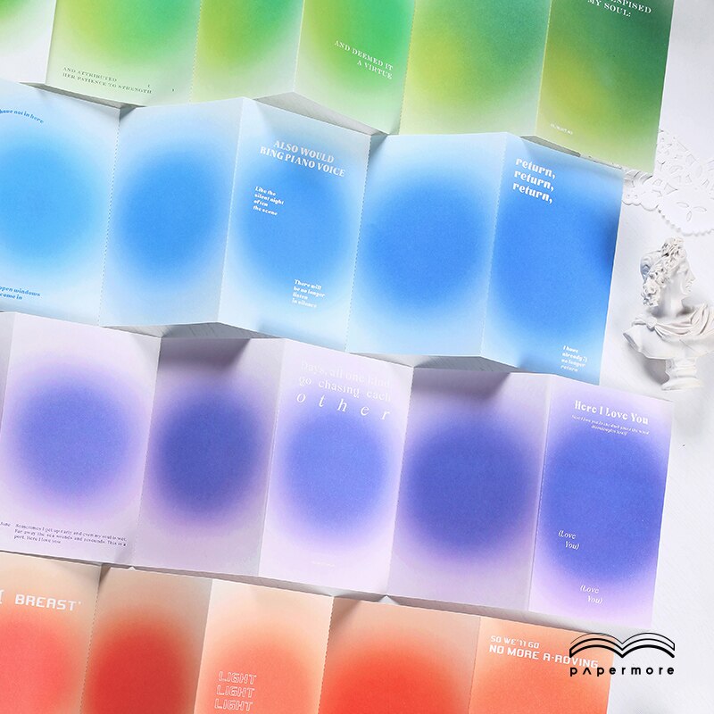 Special Paper Folding Note Paper Sunset Series message material Paper