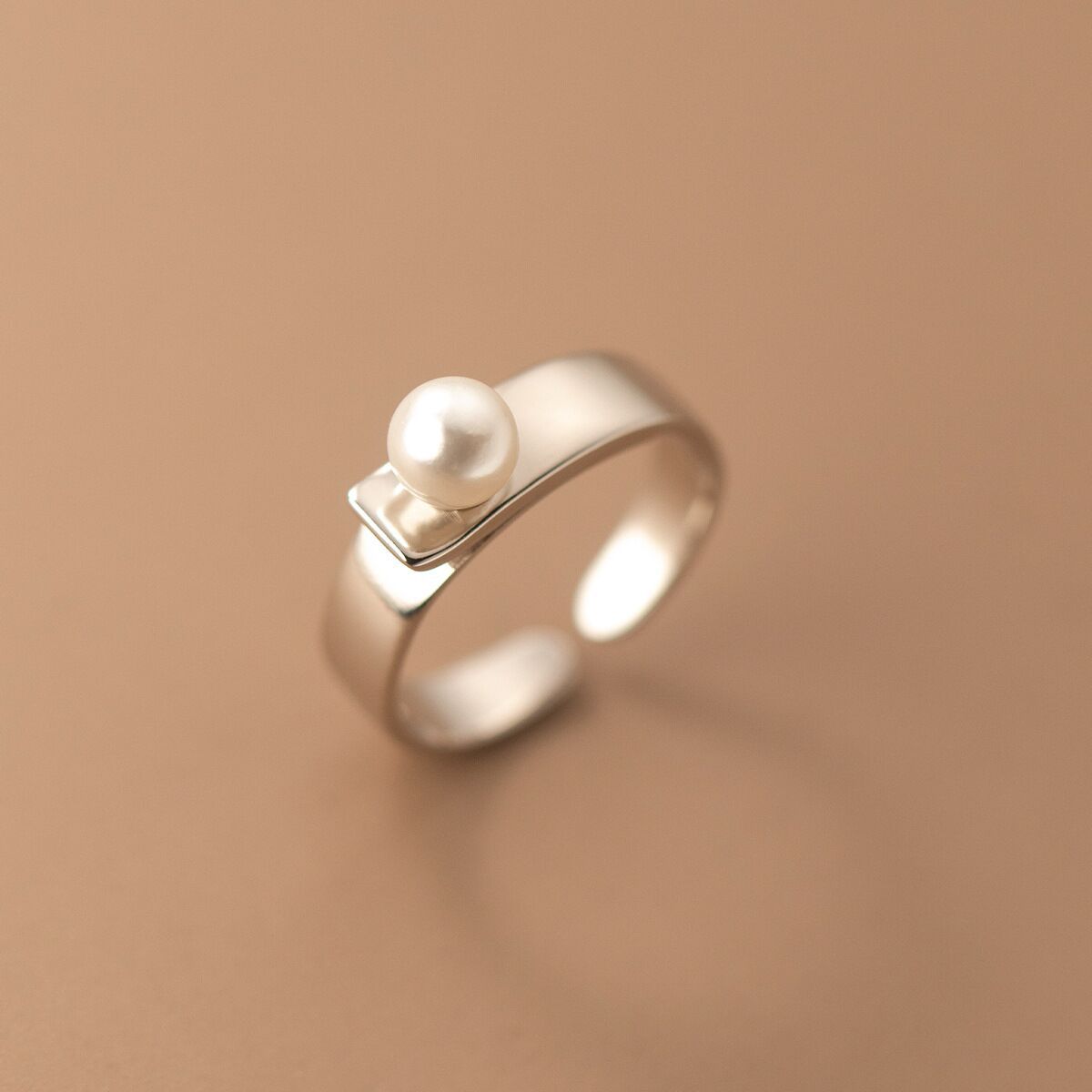 Anelli regolabili con perle in argento sterling 925 di moda per le donne Accessori di gioielli di design di lusso GaaBou