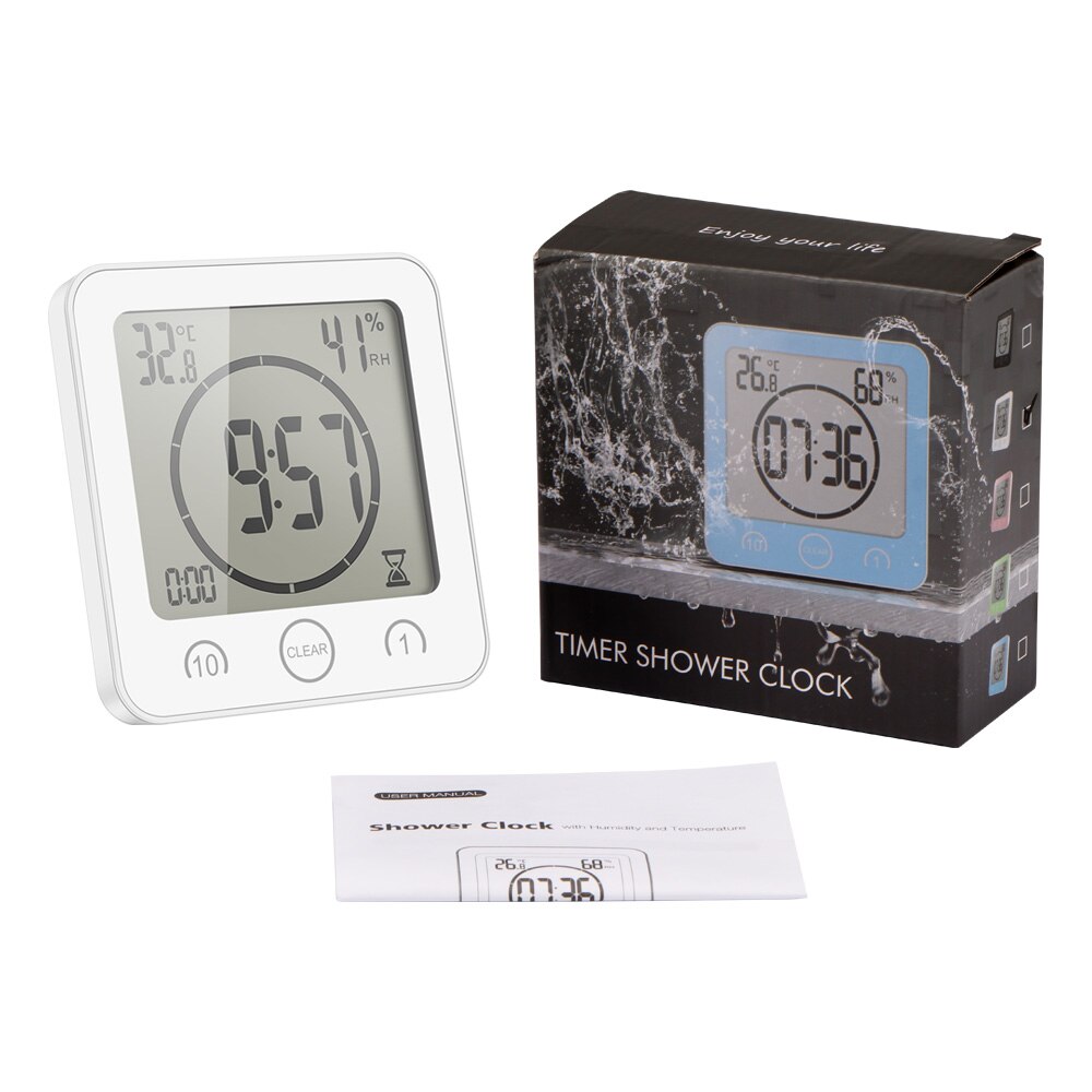 LCD Digital Temperature Humidity Meter Home Indoor Outdoor Hygrometer Thermometer Weather Station With Clock