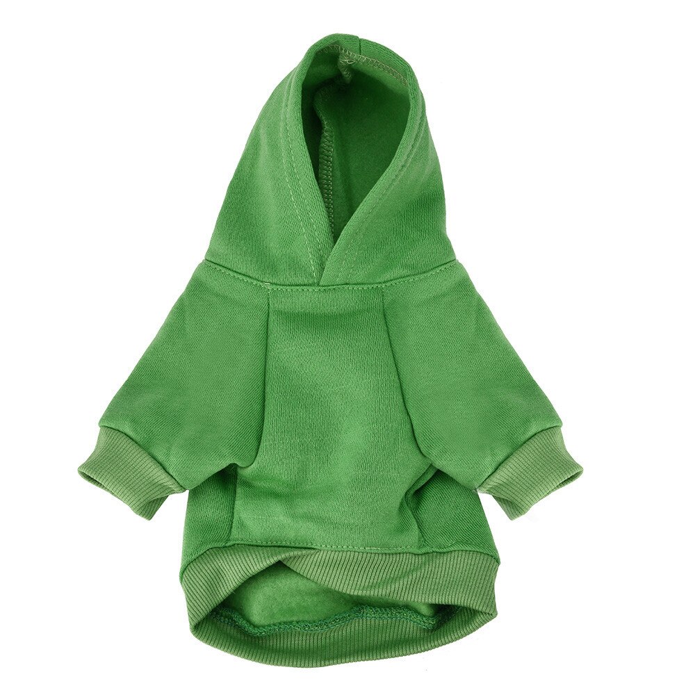 Adidog-ropa de invierno para mascotas, sudaderas pequeñas y de perro de talla mediana, sudadera para cachorros, Chihuahua #5: Verde / S