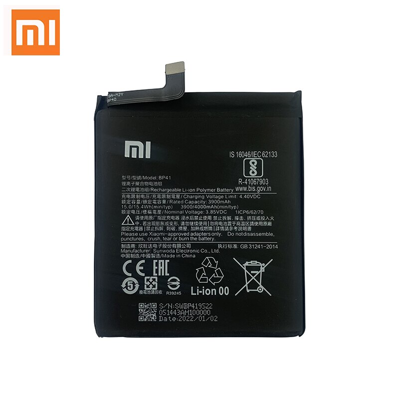 Xiao Mi 100% Original Battery BP41 BP40 For Xiaomi Redmi K20 Mi 9T Pro Mi9T K20Pro 4000mAh High Capacity Phone Batteria Akku