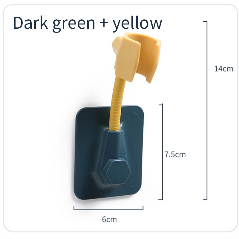 Punch-free shower bracket fixed frame base shower nozzle hanging seat rain shower head bathroom shower accessories: Yellow