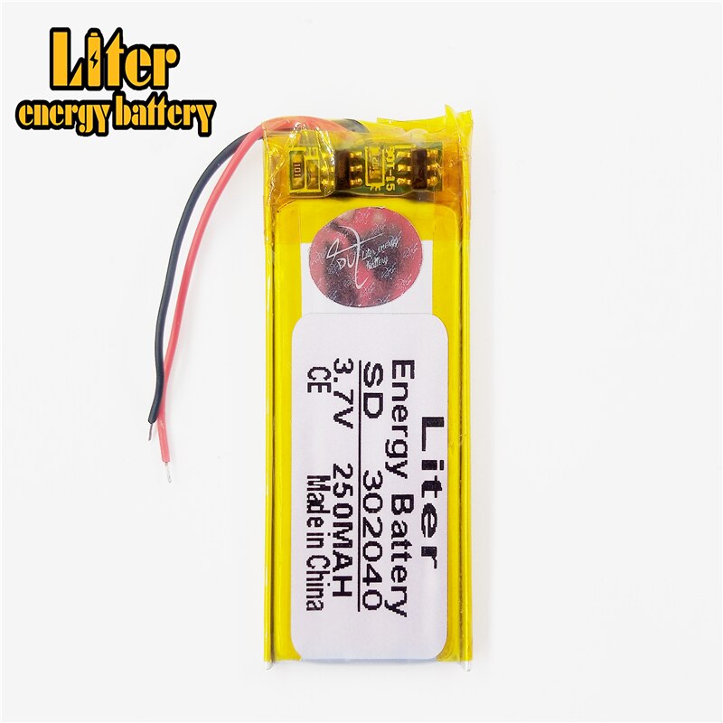 Grootte 302040 3.7V 250 Mah Lithium-polymeer Batterij Met Bescherming Boord Voor MP3 MP4 MP5 Gps Digitale Producten