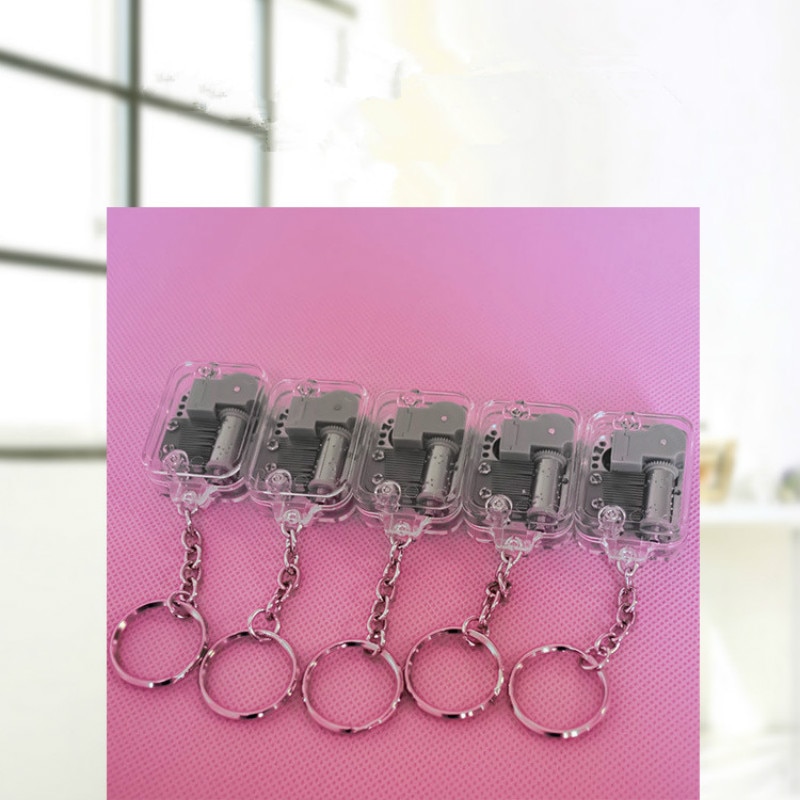 Music Box keychain DIY Play Set Acrylic metal Best Mechanical Metal Music Boxes Clockwork Music Box with Screws Home Decor