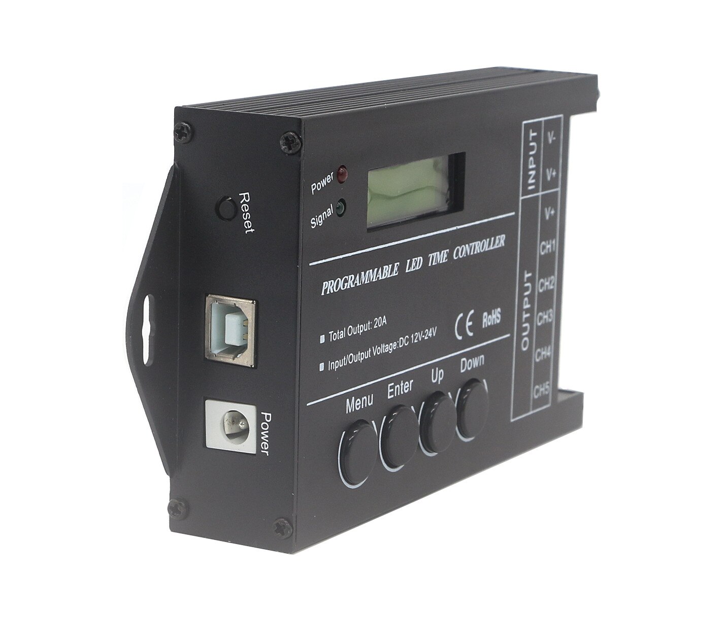 Controlador Led Programable para PC TC420 TC421, controlador de tiempo Led wifi, atenuador de PC RGB, 5 canales DC12V 24V para tira Led