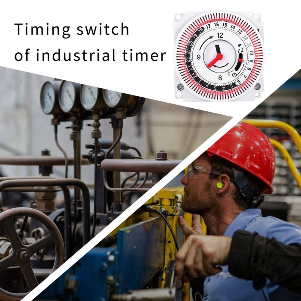 Mechanical Timer 250V Round Time Counter Reminder 15 min 24h Kitchen Countdown Cooking Clock Alarm Time Reminder Timing Switch