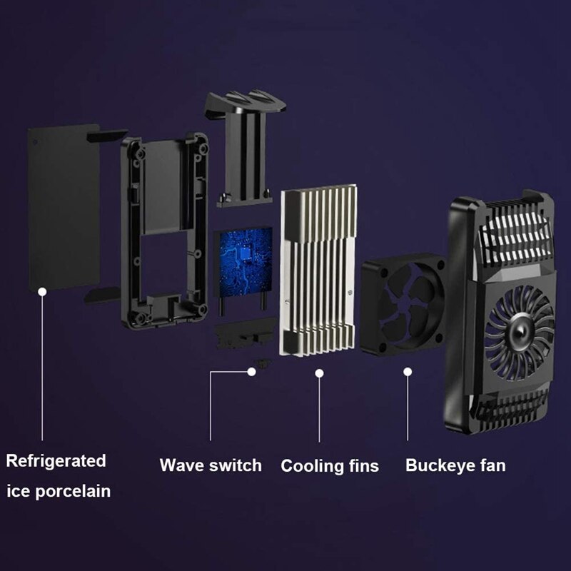 for iPhone Samsung Huawei Xiaomi Mobile Phone Game Semiconductor Cooler Cooling Fan Radiator Exchanger Heat Conduction