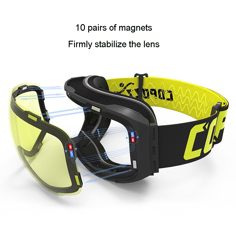 COPOZZ Magnetic Ski Goggles Men Women 100% UV400 Protection Double Anti-fog Single Double Board Ski Goggles