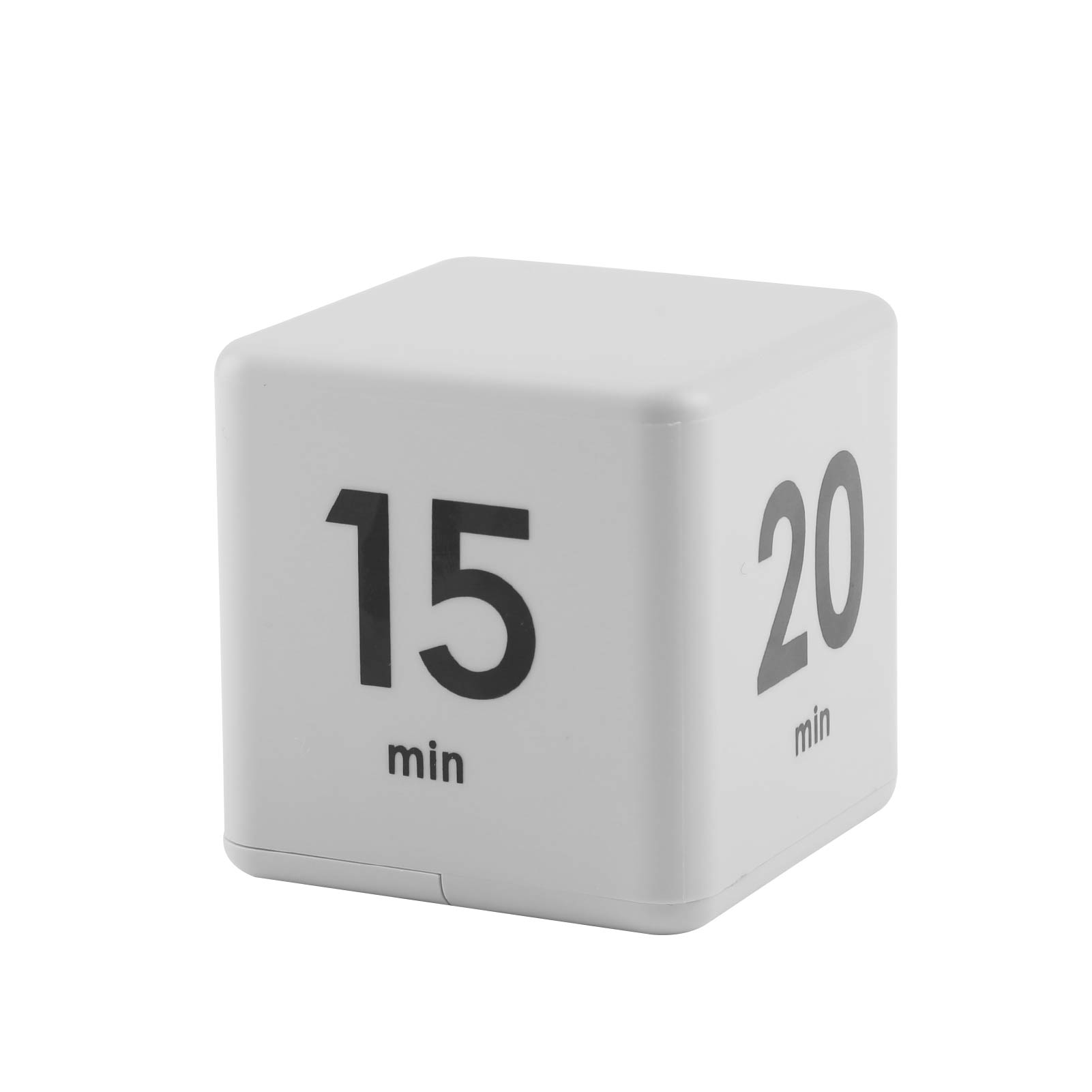 Rollover Timer For Set Time Reminder Kitchen Study Sport Office Portable Time Management Tool Cube Countdown Timer: white