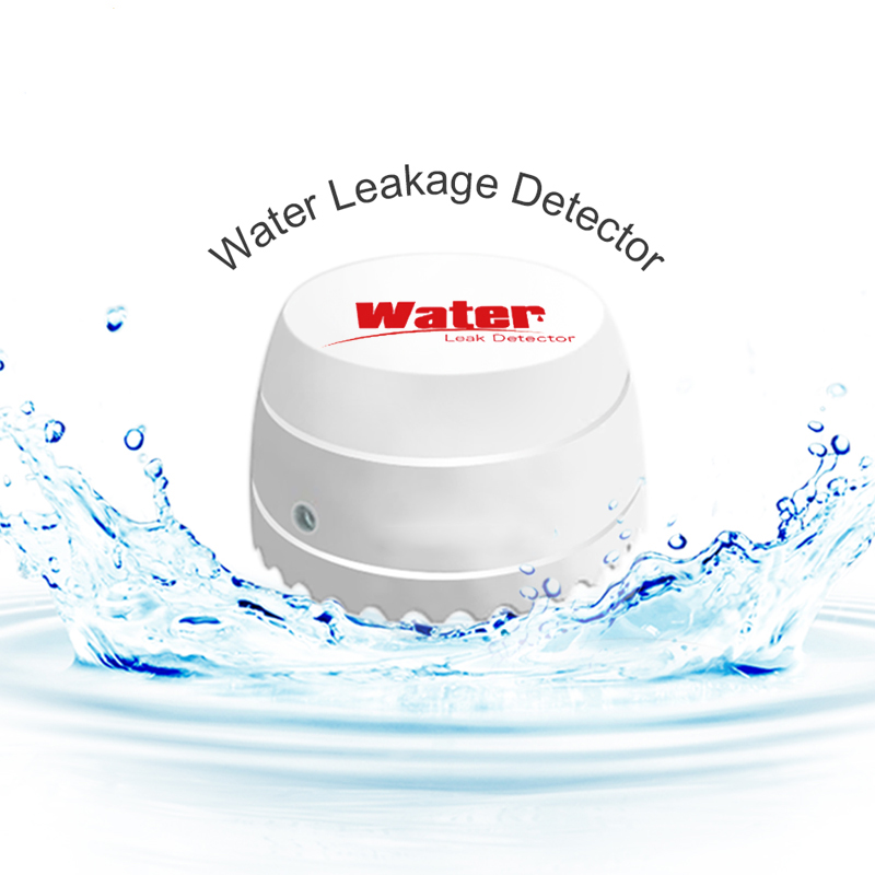 Tuya-sirena estroboscópica Wifi, sistema de alarma antirrobo de seguridad para el hogar, 433MHz, sirena de sonido y luz inalámbrica, compatible con Alexa y Google Home: 433 Water detector / Enchufe europeo