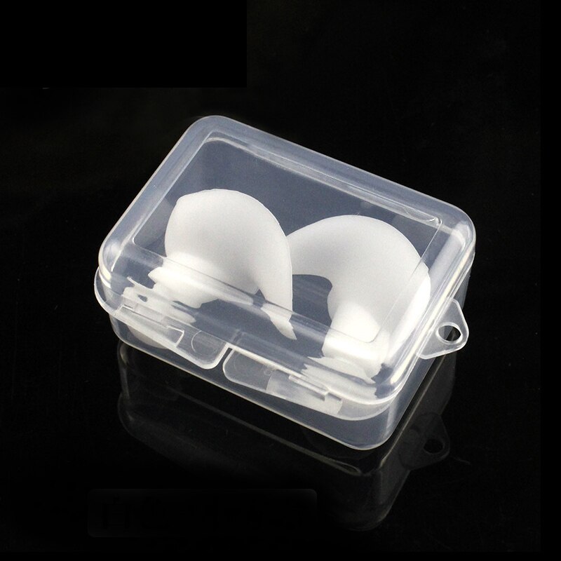 Weiche Ohrstöpsel Silikon Wasserdichte Ohrstöpsel Staub-nachweisen Ohr Umwelt Sport Stecker Tauchen Wasser Sport Schwimmen Schwimmbad Zubehör: Weiß Kasten