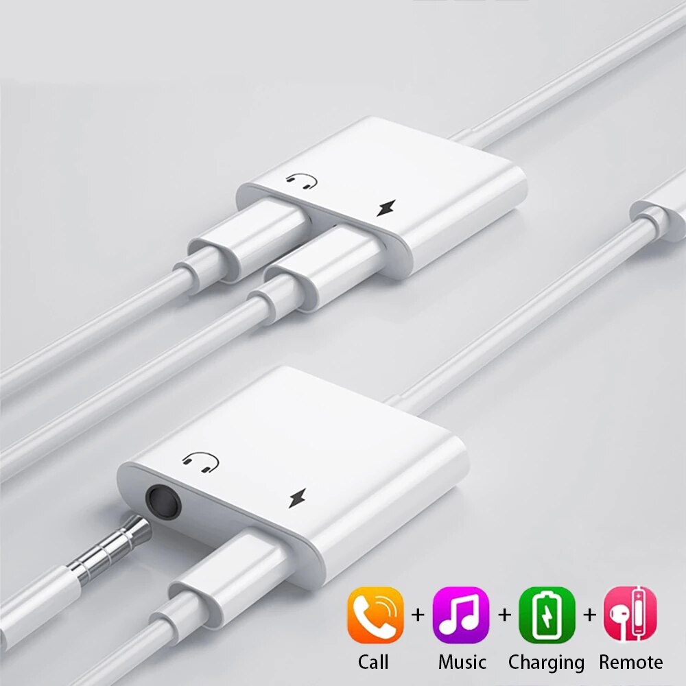 Ilepo Charger Audio Adaptador Jack Adapter Voor Iphone 7 8X11 Hoofdtelefoon Adapter Voor Lightning Naar 3.5 Mm Jack hoofdtelefoon Splitter