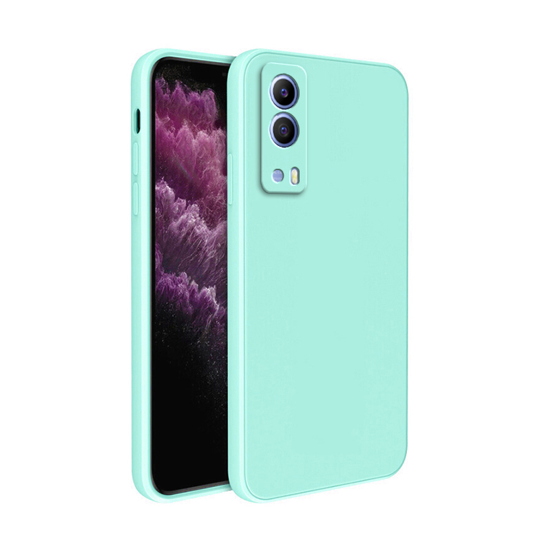 Case voor VIVO Y53S T2 Y72 Y52 Y53ST2 5G Camera Bescherming Vierkante Vloeibare Siliconen Zachte Schokbestendige Luxe cover Funda: PE / Oranje