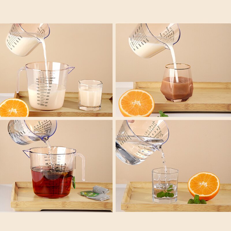 150/300/600/1000ml Measuring Cup Pour Spout Metering Cups Visual Scale Baking Tool Bakeware Kitchen Graduated Lab Supplies