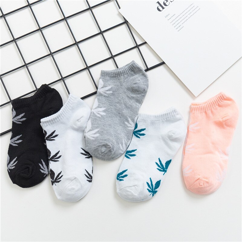 Maat 34-39 Kawaii Vrouwen Sokken Happy Enkel Grappige Sokken Vrouwen Vruchten Leuke Gelukkige Art Onzichtbare Sok 5 pairs Lente Zomer