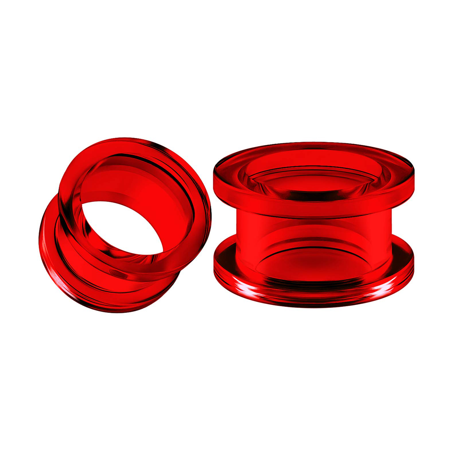 1 Paar rot Silikon doppelt ausgestellte Sattel durchbohren Schmuck Trage Ohr stöpsel Ohrring lappen Acryl Außen fleisch Tunnel 3-20mm: Grün / Hellgelb Gold Farbe