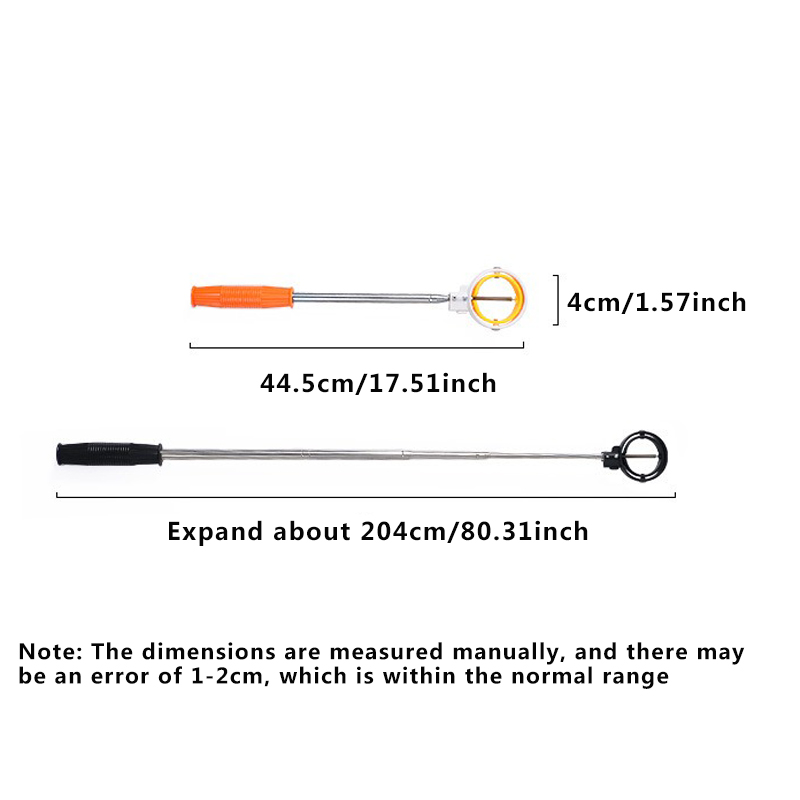 Golfboldopsamler bærbar golfboldfanger golfboldopsamlingsværktøj skaft i rustfrit stål automatisk låsende opsamler