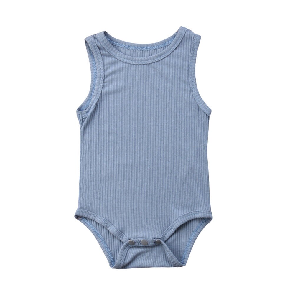Appena nato Del bambino Dei Ragazzi Vestiti di Cotone Senza Maniche Della Tuta abiti Abbigliamento: E / 6m