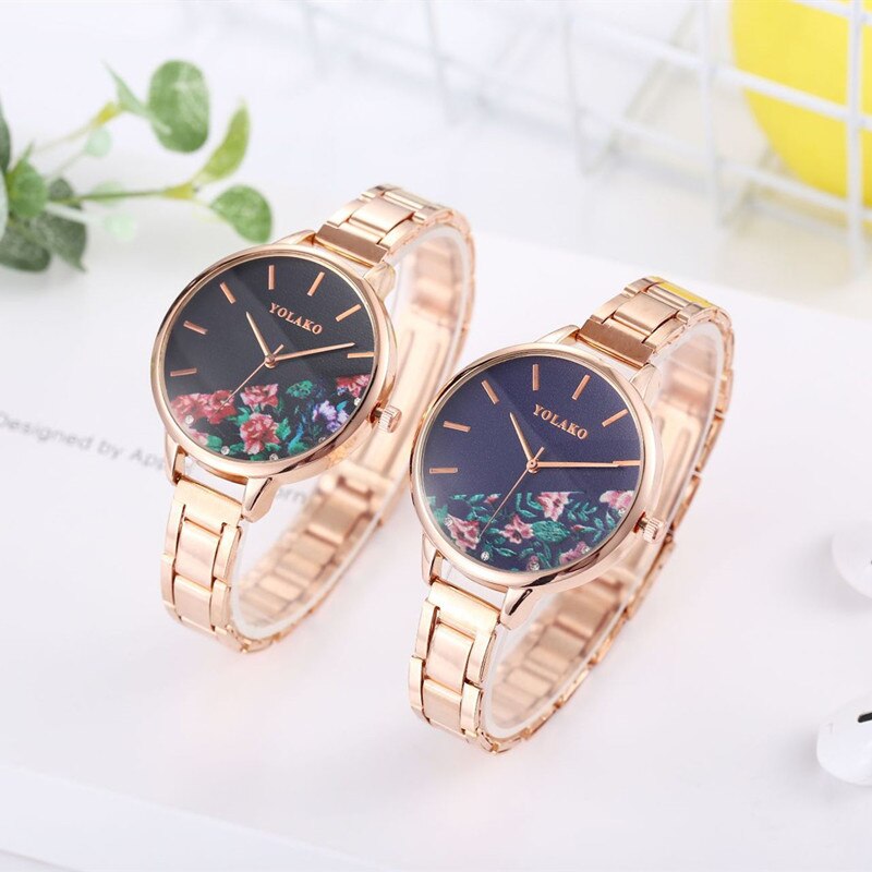 Montre Dame Printing Vrouwen Horloges Luxe Rose Gold Dames Pols Horloges Vrouwen Armband Horloge Voor Vrouwelijke Klok