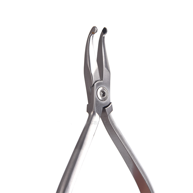 Tandheelkundige Rechte/Gebogen Hoofd Hoe Tang Roestvrij Stalen Boog Draad Plaatsing Tang Tandarts Tang Orthodontische Tandarts Gereedschap