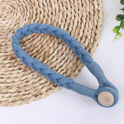 Magnetische gordijnhouderclip, touwriem, tiebacks met gesp, gordijnaccessoires, 1 st: Blauw