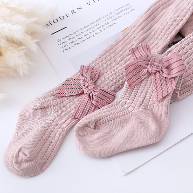 0-24m crianças bebê meninas collants 6 cores moda bowknot meia-calça à moda para crianças meninas
