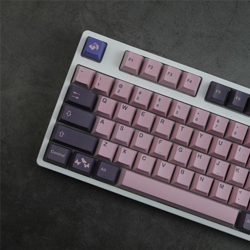 Gmk blossom keycap 142 key set cherry profile pbt sublimation keycaps 6,25 u 7u spacebar for diy mechanical keyboards