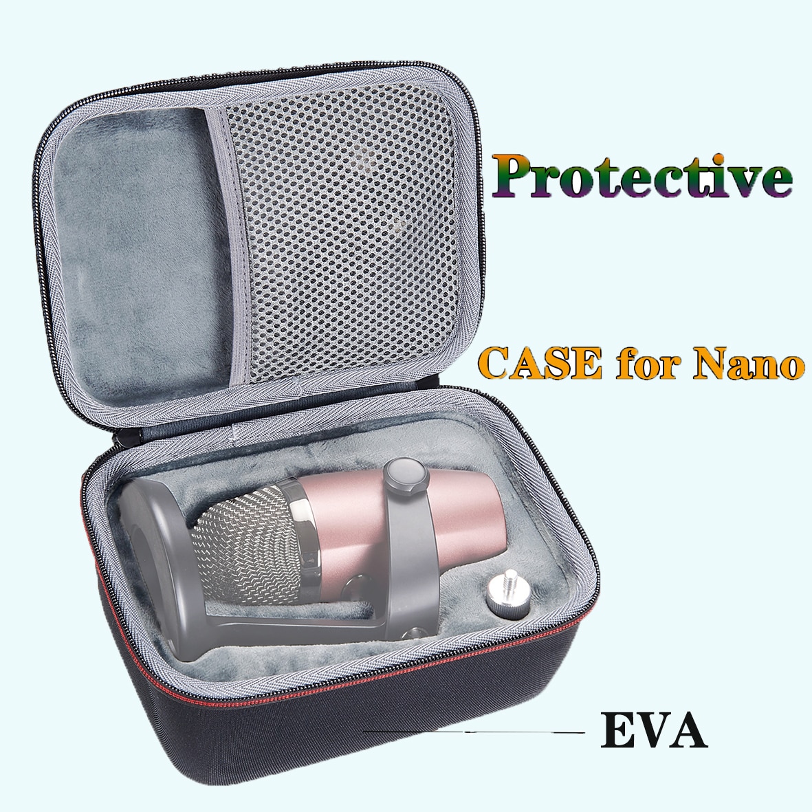 Eva Hard Travel Carrying Cover Tas Voor Blauw Yeti Nano Microfoon Beschermende Opslag Shockproof Waterproof Case Zakken Doos