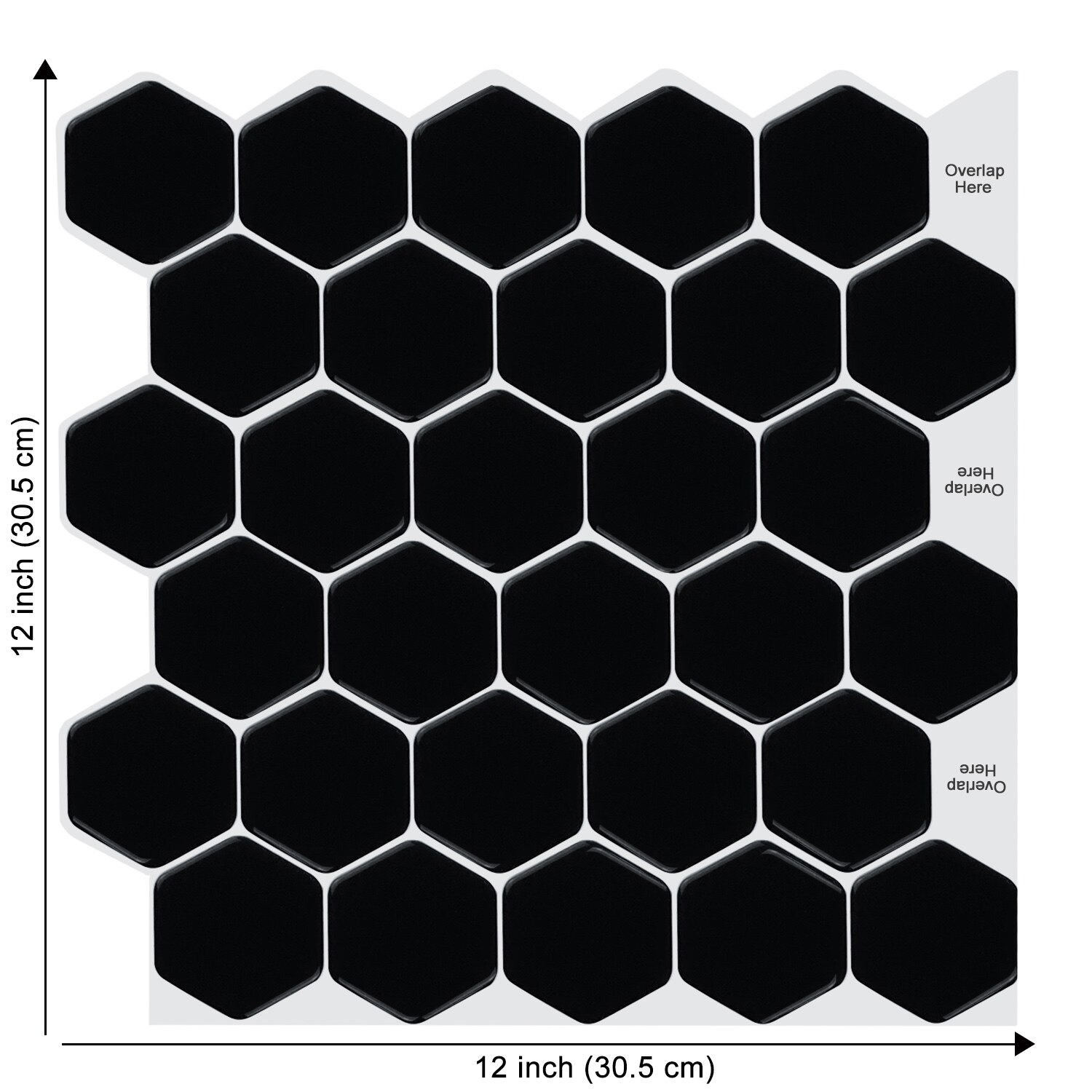Casca e vara toalete backsplash impermeável e à prova de óleo decorações para casa fácil de instalar papel de parede telhas hexagonais: TSQS61