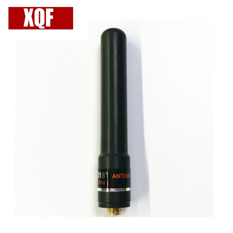 Antena de alta ganancia XQF HH-S518 + UV 145/435MHz, SMA-F corta con mano para baofeng UV-5R radio bidireccional