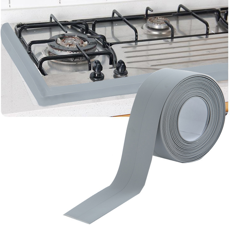 1 Roll Seal Strip Anti-Collision Weatherproof Self Adhesive Caulk Strip Sealing Tape For Sink Bathroom Kitchen