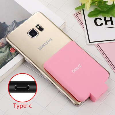 4500mAh External Battery Pack Battery Charger Case For iPhone/ Type-C/Micro-USB Samsung Ultra Thin Power Bank Potable Charger: TYPE-C PINK