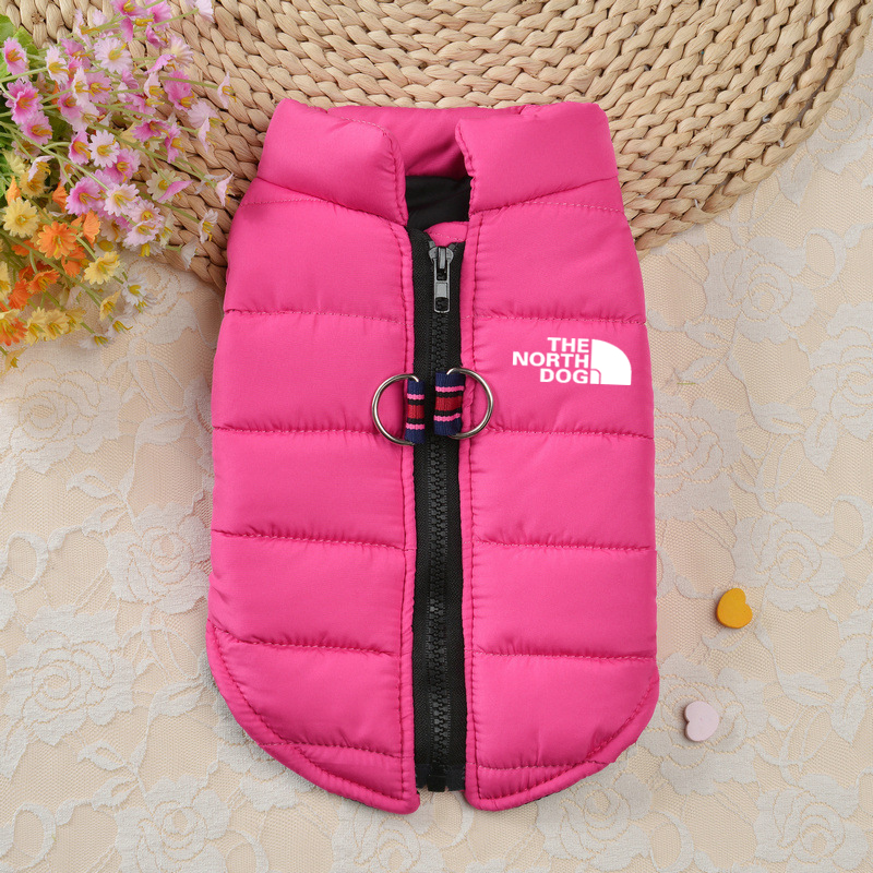 Waterproof Pet Clothes Winter Warm Jackets Coats Zipper French Bulldog For Small Medium Dogs Puppy Chihuahua: XL / Pink