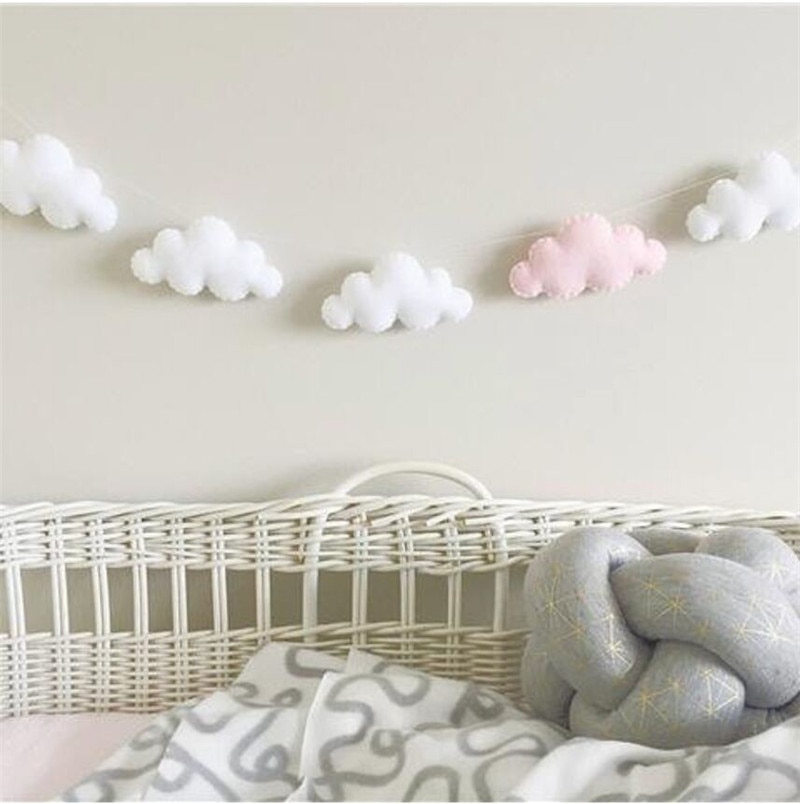 eins nordisch Coloful Wolke Dekor Baby Zimmer Dekoration Zauberstab Hängen Bettwäsche Stoßstangen freundlicher Party freundlicher Mädchen Zimmer Dekor