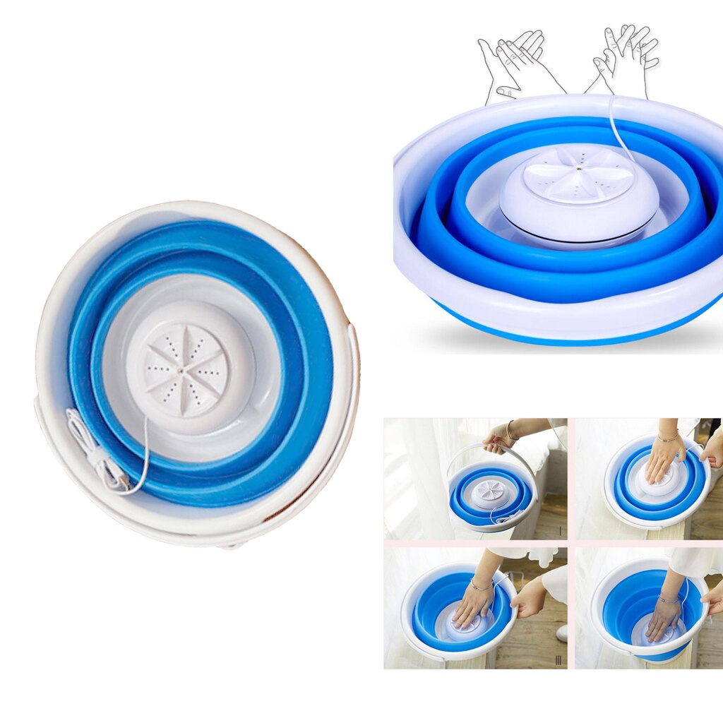 Mini lavadora portátil lavadora plegable cargador USB para apartamentos