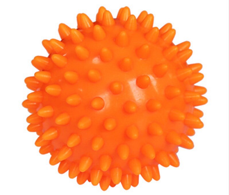 Fitness PVC Hand Massage Ball PVC Soles Hedgehog Sensory Training Grip the Ball Portable Physiotherapy Ball Diameter 7cm: Orange