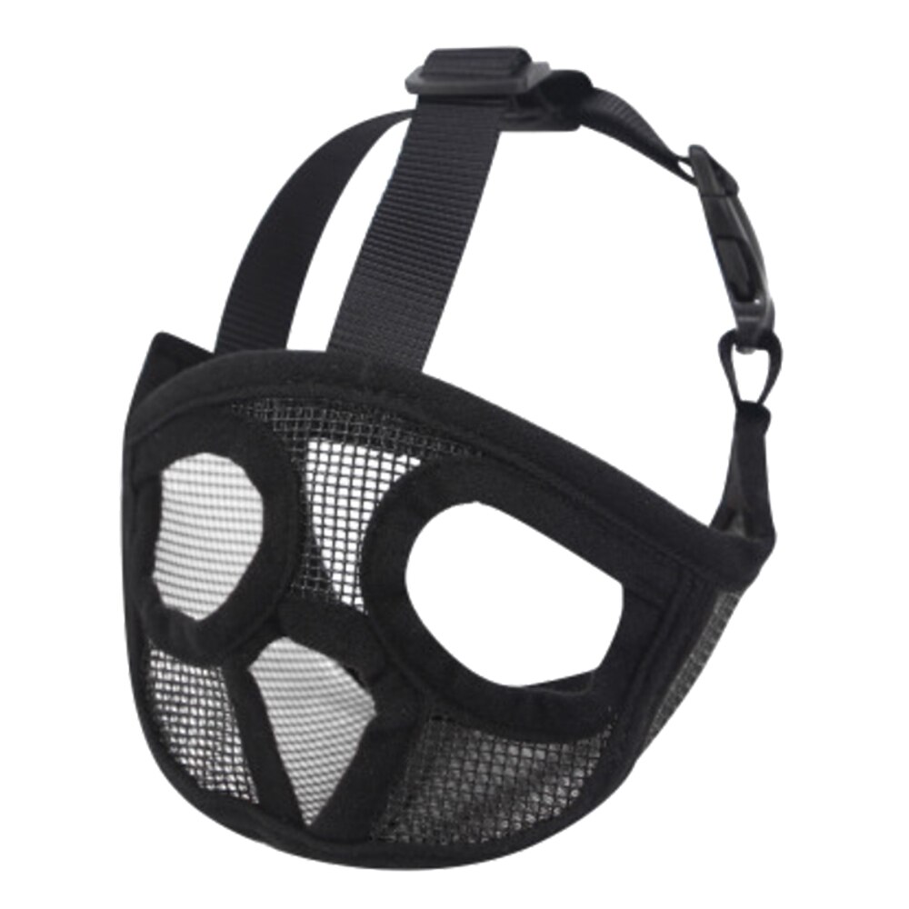 Huisdier Masker Hond Muilkorf Draagbare Korte Snuit Honden Leash Harness 1 Pc Voor Anti Stop Barking Ademend Mesh Huisdier Snuiten: Black / M