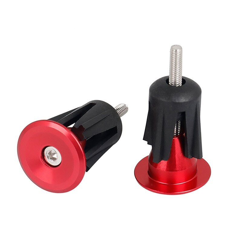 1 paire vélo poignée guidon embout en alliage d'aluminium serrure vtt montagne poignée barre embouts pour vélo guidon accessoire: Color 1