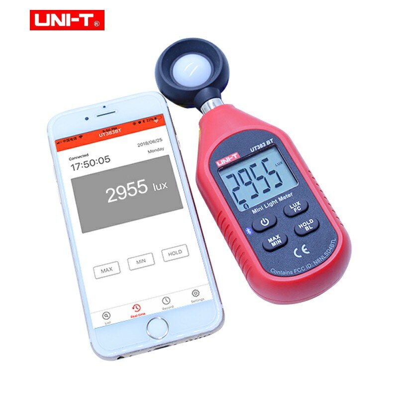 thumbnail image 2 of UNI-T UT383BT Digital Bluetooth Luxmeter – Mini Handheld Light Meter Up To 199,900 Lux 2 of 5