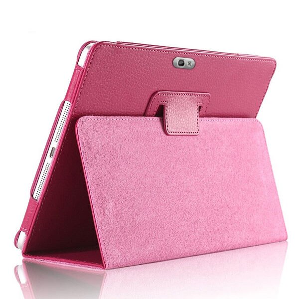 PU Leather Case for Samsung Galaxy Note 10.1) Cover GT-N8000 N8000 N8010 N8020 Tablet Magnet Stand Flip Stand Folio Cover: N8000 N8010 Rose Red