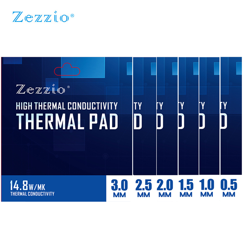 Zezzio 120X120MM,14.8W/mk Thermal Pad For RTX3090,RTX3080,RTX3070 Graphics Card ,CPU,RAM, Video Memory,SSD, Computer Cooling