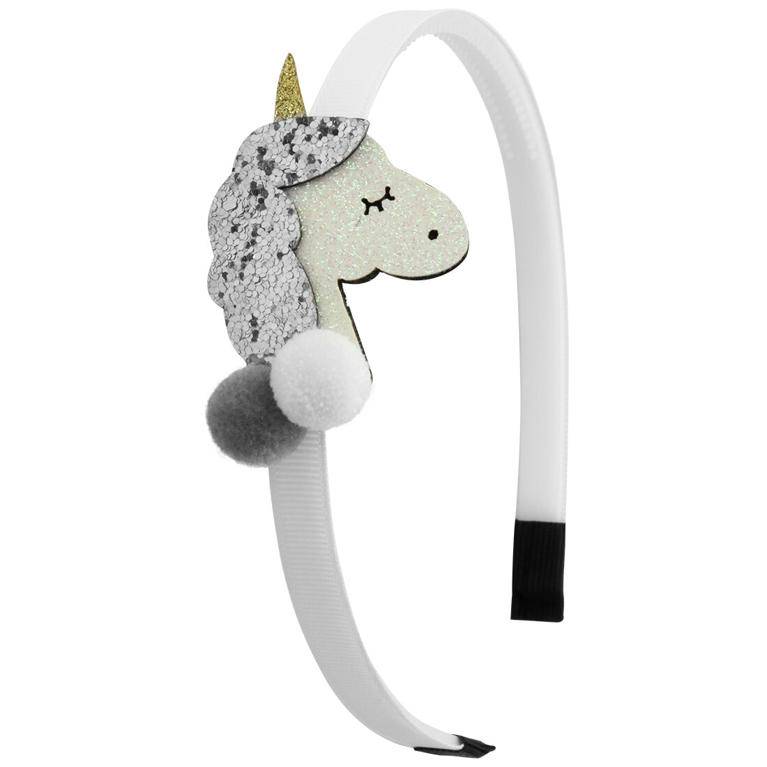 Diadema de unicornio brillante XIMA, 1 pieza, diadema de plástico para niñas, accesorios para el cabello para niños, horquillas de unicornio para el cabello, suministros para fiestas: 3