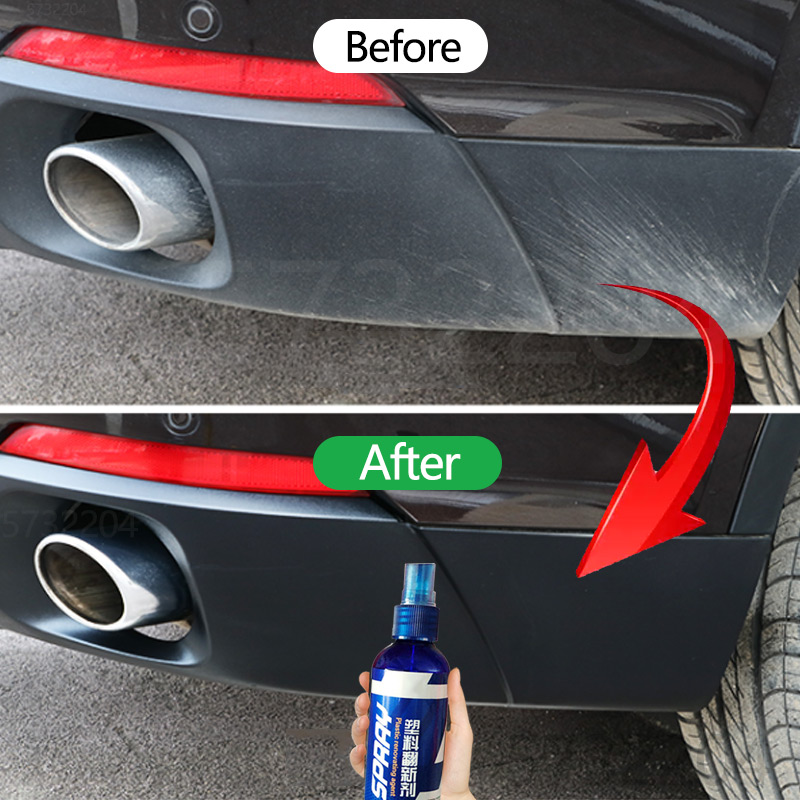 Restaurador de plástico para coche, productos de limpieza de cuero de plástico, restauración de pulido automático, renovador de revestimiento de reparación, espalda a negro brillante