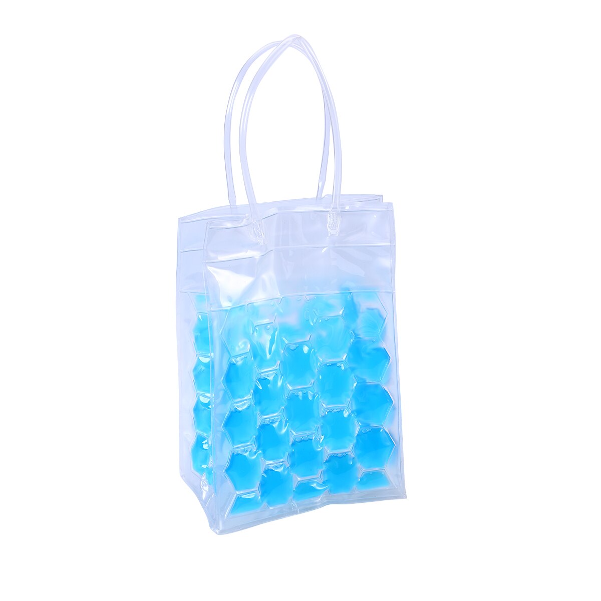1pc 750ml Environmental Friendly PVC Wine Bottle Chill Cooler Ice Bag 4 Sides Wine Beer Gel Carrier Chilling 2 Bottles Capacity: Blue