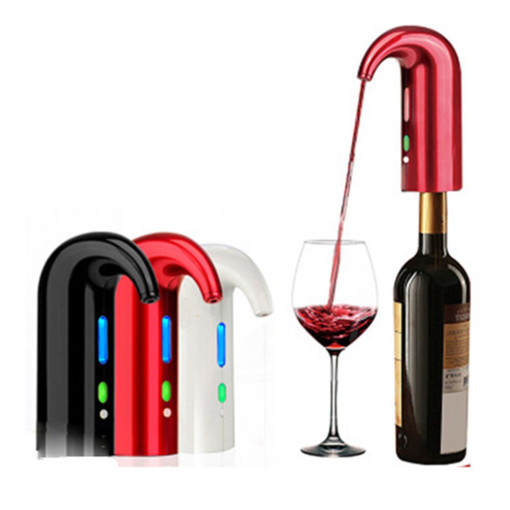 Draagbare Smart Wijn Decanter Usb Elektrische Rode Wijn Schenker Thuis Bar Automatische Quick Wijn Beluchter Dispenser Rvs Buis
