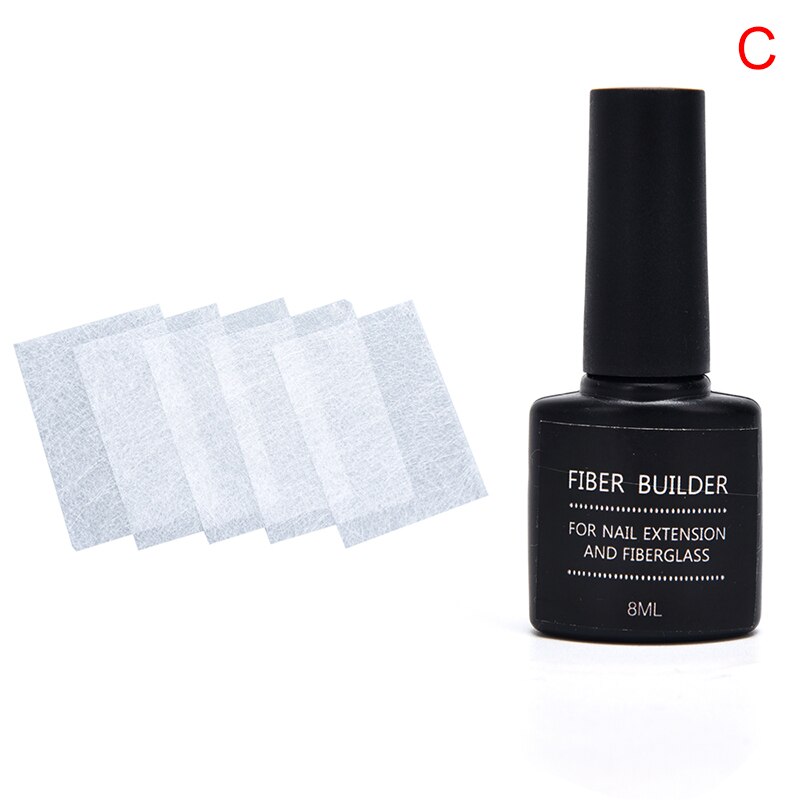 Silke glasfiber + reparation negle fiber gel sæt glasfiber silke negle forlængelse limbygger uv gel nail art værktøjer fransk